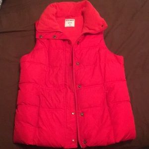 Old Navy Red Puffy vest